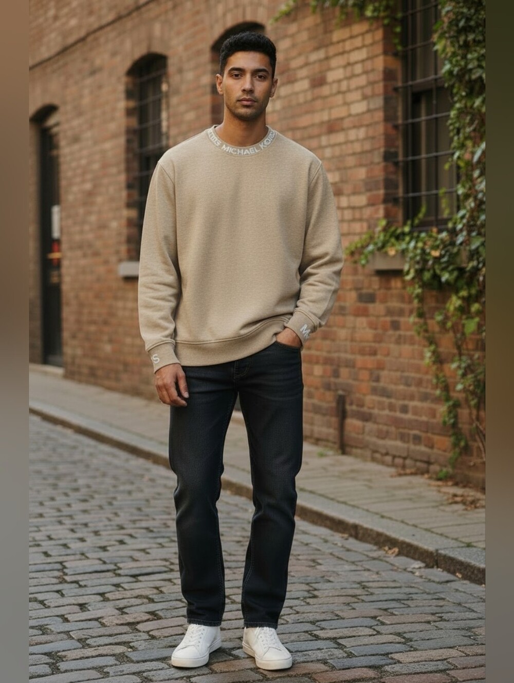 MICHAEL Michael Kors Men's Tan Crewneck Sweater